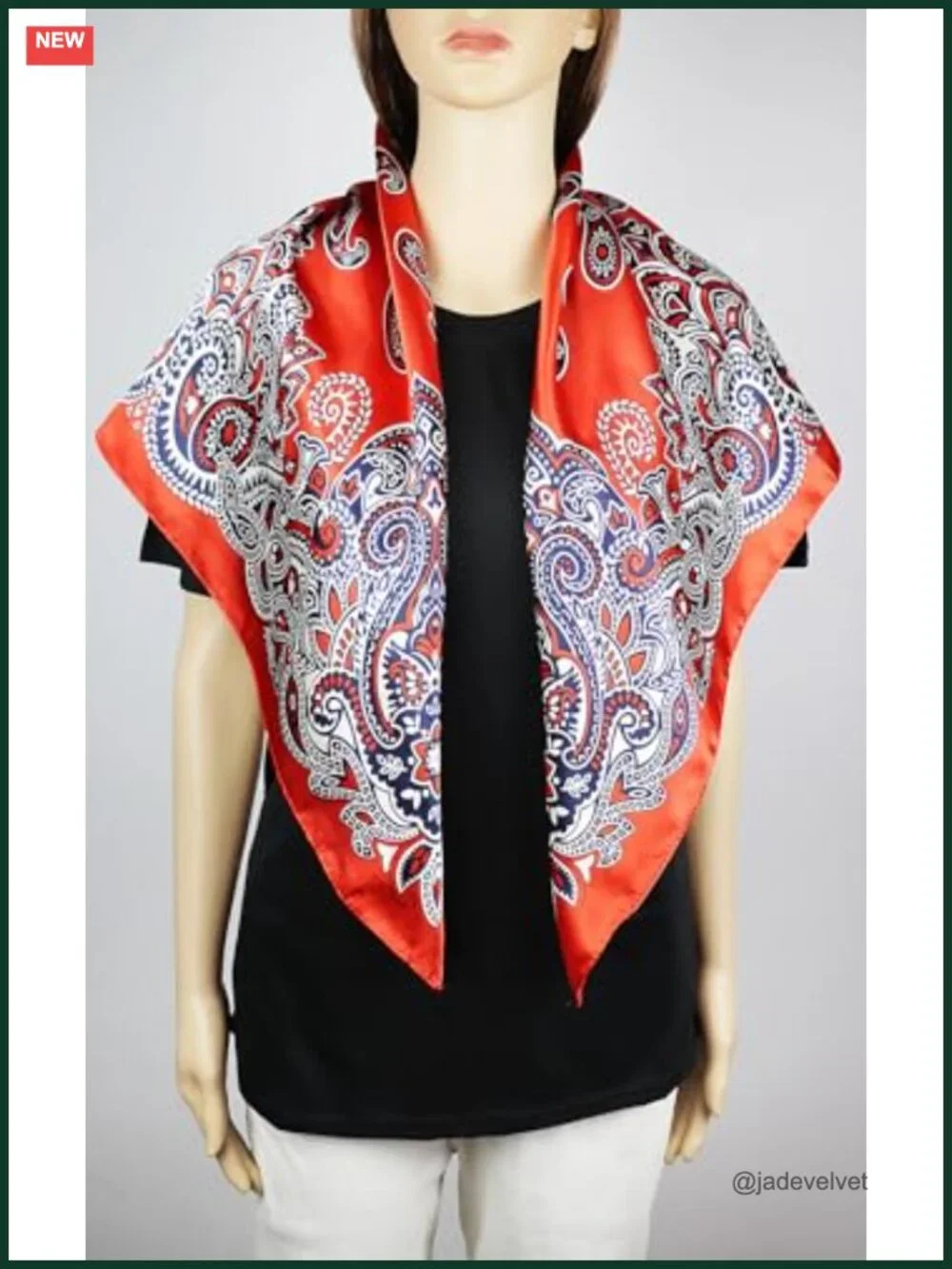 Satin Head Scarf for Women Silk Feel Hair Wrap, Square Bandana Neck Scarf,